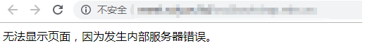 发生内部服务器错误